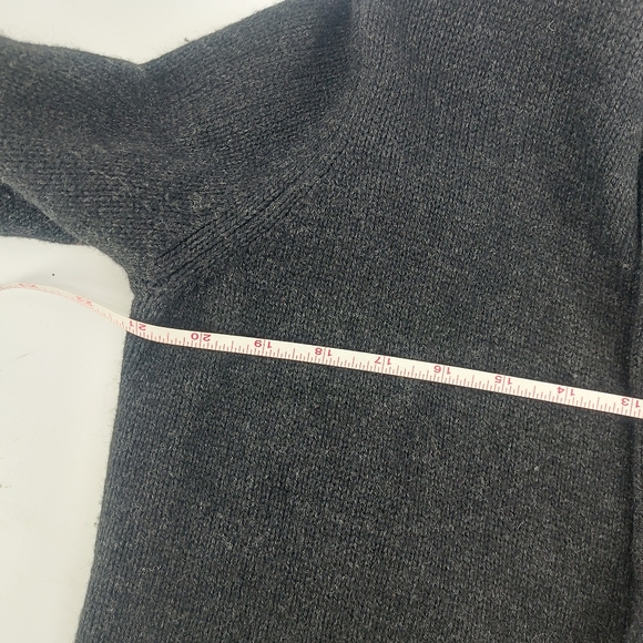 Vince Wool Yak Alpaca Cashmere Open Front Cardigan Size Sm Charcoal Gray Hi-Low - Picture 6 of 8